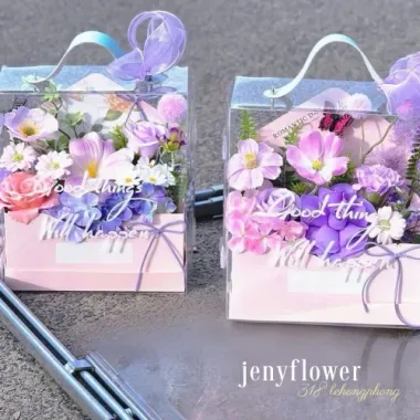 Giỏ Bìa Thư Full Hoa Không Gấu 