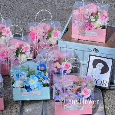 Giỏ Bìa Thư Full Hoa Không Gấu 