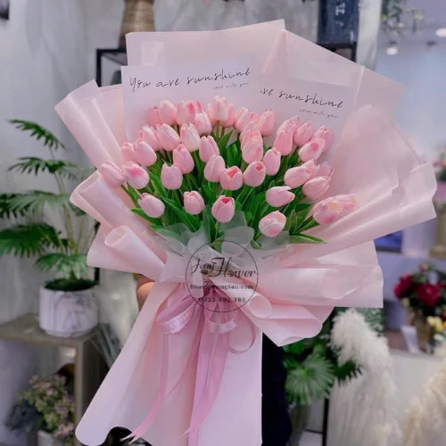 Bó Tulip Nụ Hồng