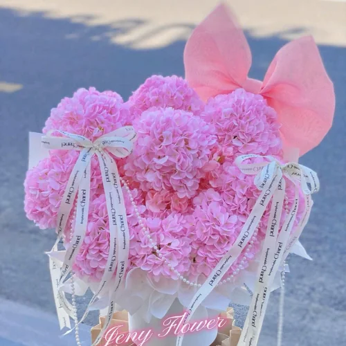 Lẵng Hoa Lụa Cẩm Tú Cầu Hồng: Món Quà Vĩnh Cửu Gửi Trọn Tình Yêu Thương